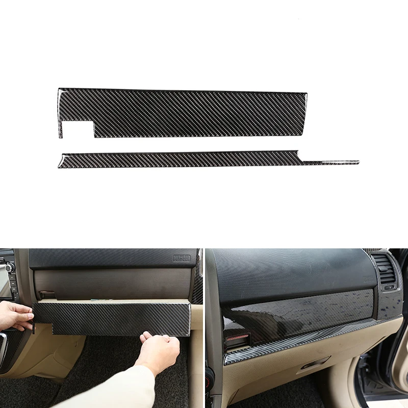 

For Honda CRV 2007 2008 2009 2010 2011 Car Carbon Fiber Center Control Copilot Dashboard Panel Strip Cover Protective Trim