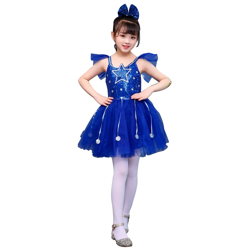 Latin dance costume for children girls Dance dress blue Shaggy dress for girls performance dress gauze dress
Latin dance costume for children girls Dance dress blue Shaggy dress for girls performance dress gauze dress