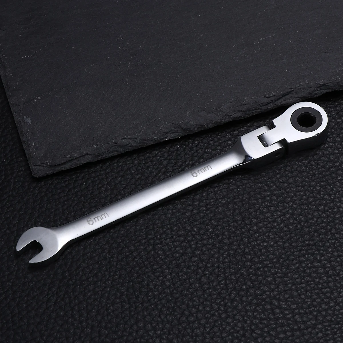 6mm Dual Heads Ratchet 180 Degree Flexible Pivoting Head Adjustable Combination Dicephalous Wrench Spanner (Silver)
6mm Dual Heads Ratchet 180 Degree Flexible Pivoting Head Adjustable Combination Dicephalous Wrench Spanner (Silver)