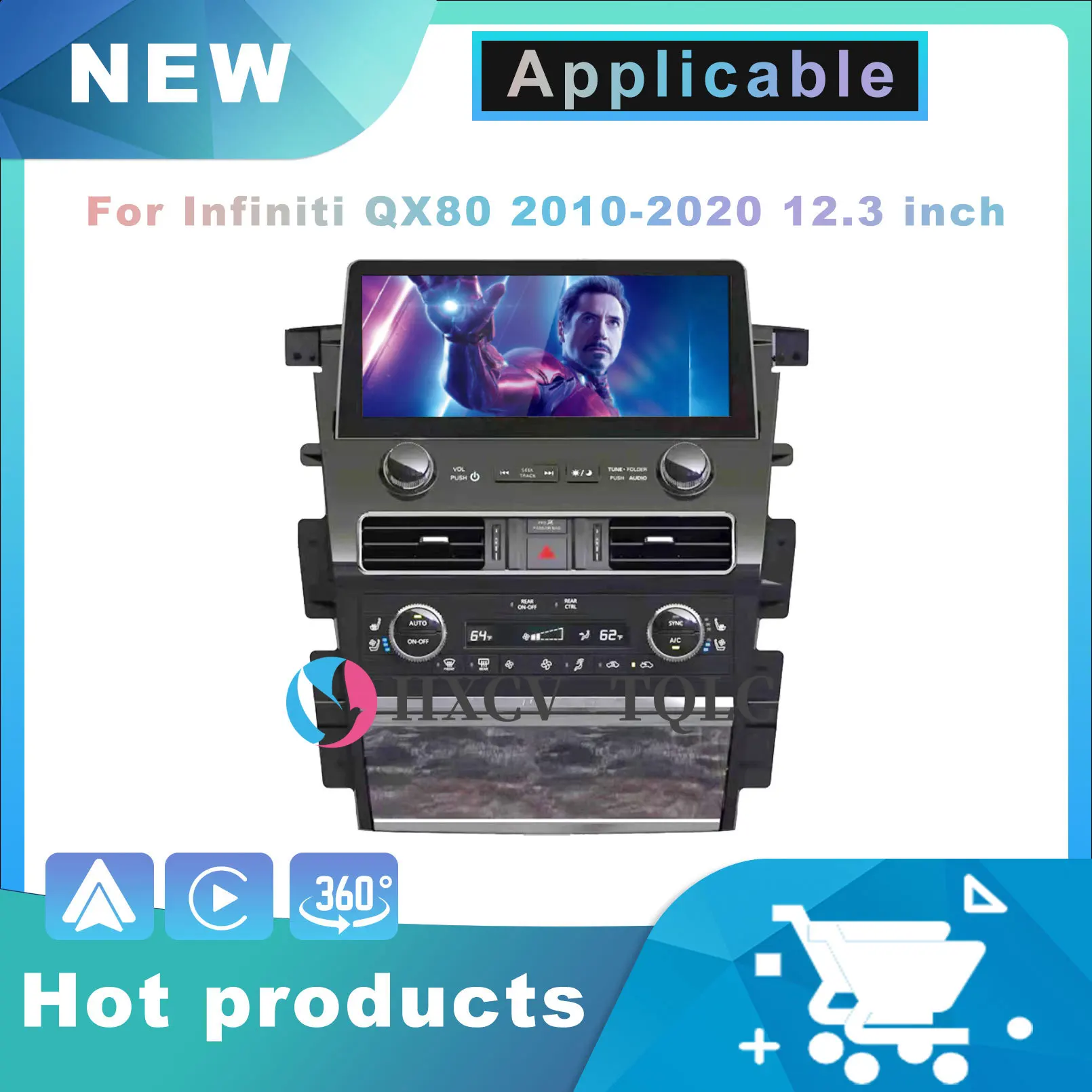 

Android Smart Car Radio Stereo 12.3 Inch for Infiniti QX80 NISSAN Amada PATROL Y62 2010-2020 Multimedia Eo GPS Navigation Player