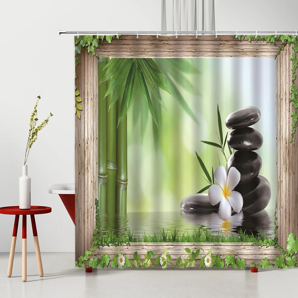 Green Bamboo Shower Curtains Spring Plant Flower Butterfly Scenery Bathroom Decor Polyester Fabric Bath Bathtub Hanging Curtain
Green Bamboo Shower Curtains Spring Plant Flower Butterfly Scenery Bathroom Decor Polyester Fabric Bath Bathtub Hanging Curtain