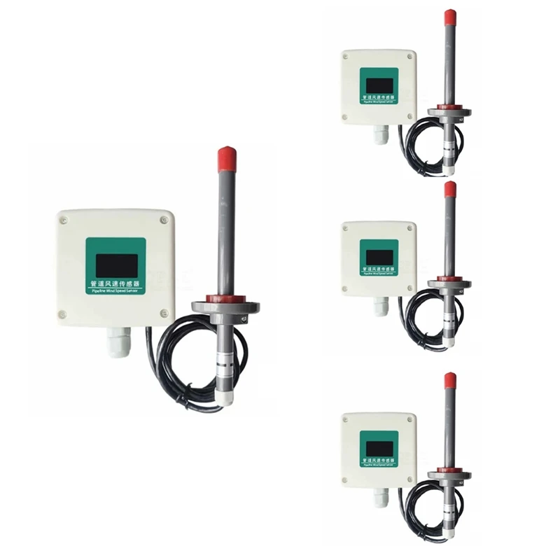 

0-30M/S Pipes Wind Speed Sensor High Precision Plumbing Air Speed Volume Measuring Detector Transmitters