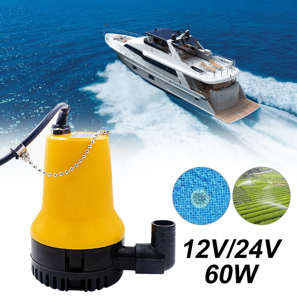12V/24V 60W Bilge Pump Mini Submersible Electric Pump 1110gph Cabin Drainage Pump Household Pumping For Pond Pools Boats Caravan
12V/24V 60W Bilge Pump Mini Submersible Electric Pump 1110gph Cabin Drainage Pump Household Pumping For Pond Pools Boats Caravan