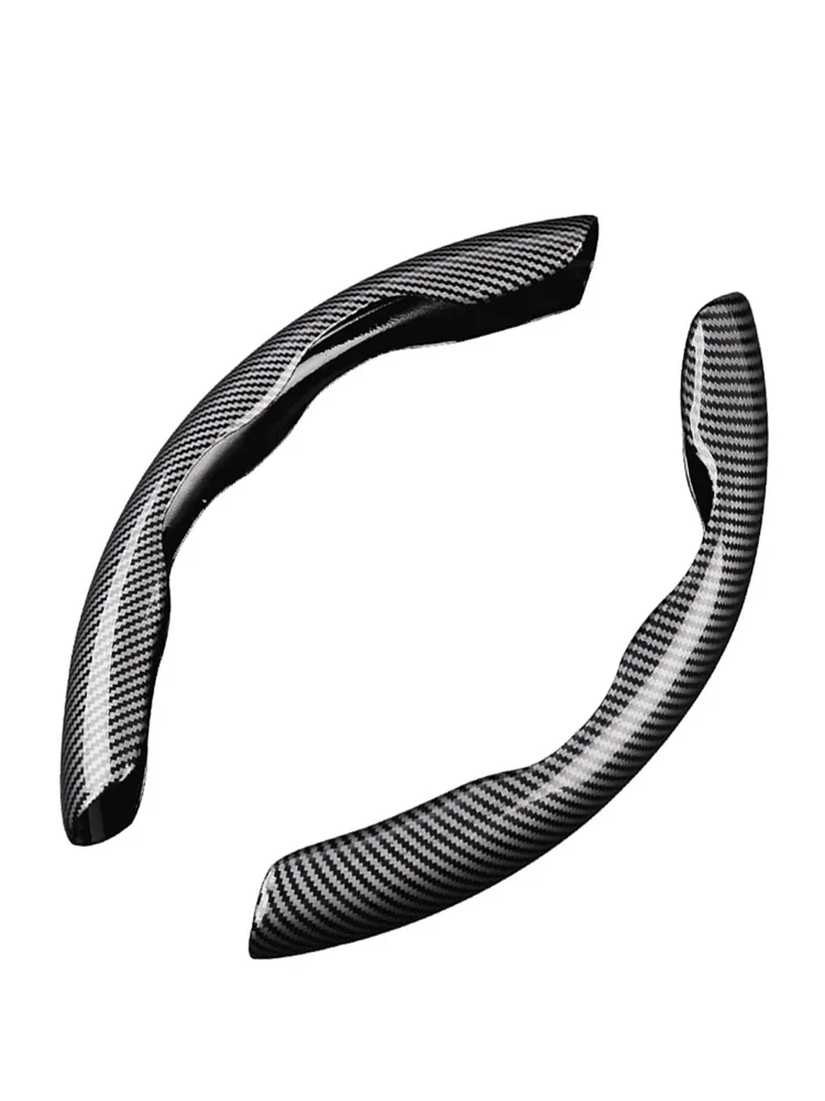 2 Halves Car Steering Wheel Cover 38cm 15inch Carbon Black Fiber Silicone Steering Wheel Booster Cover Anti-skid Car Accessories
2 Halves Car Steering Wheel Cover 38cm 15inch Carbon Black Fiber Silicone Steering Wheel Booster Cover Anti-skid Car Accessories