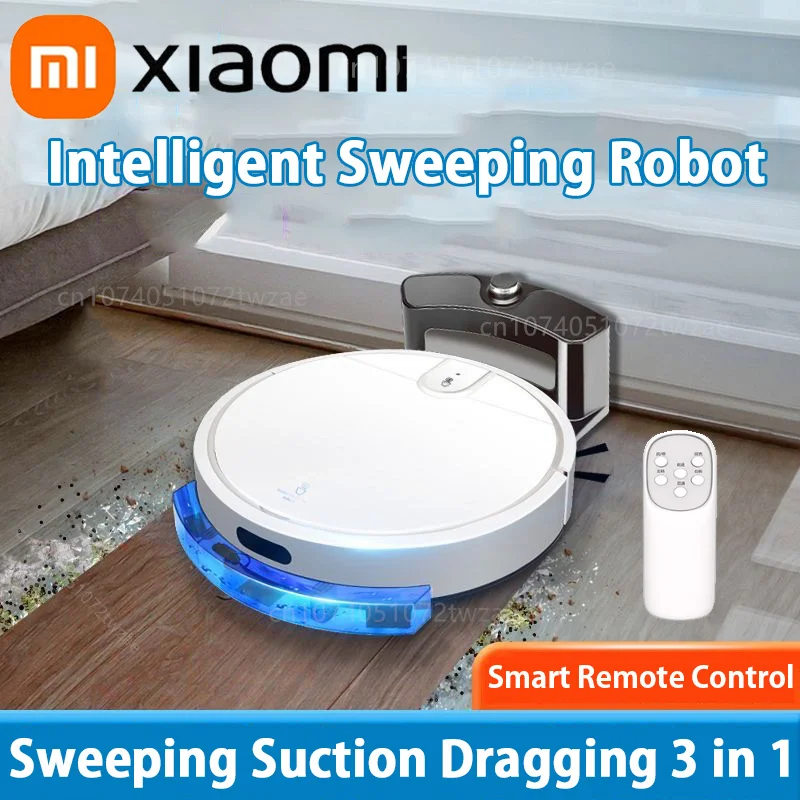 

New Xiaomi 3 In 1 Intelligent Sweeping Robot Automatic Recharge Remote Control With Water Tank Strong Suction Vacumn Cleaner