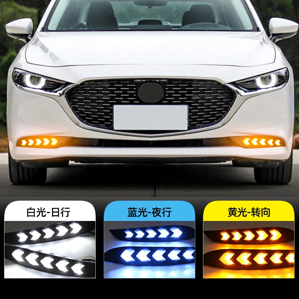 

For Mazda 3 Axela 19-22 next-generation daytime running lights modified with flowing light turn signal fog lights
