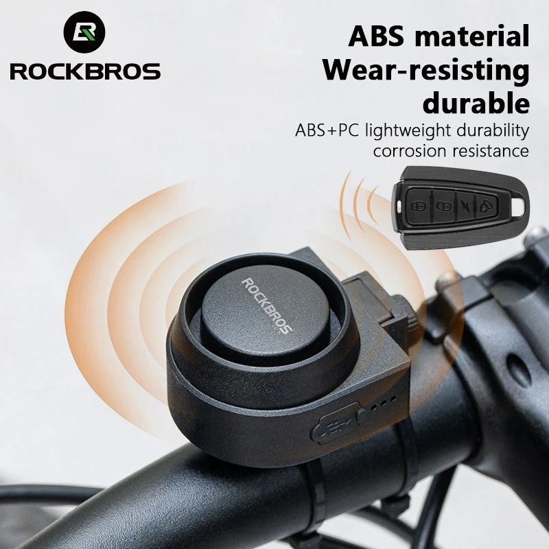 

ROCKBROS Bicycle Bell Anti Theft Electric Horn Siren Wireless Remote Control IPX5 Waterproof Cycling Bike Bell Accessories