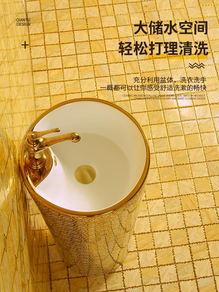The product can be customized.Custom-made gold column washbasin gold column basin European-style integrated washbasin
The product can be customized.Custom-made gold column washbasin gold column basin European-style integrated washbasin
