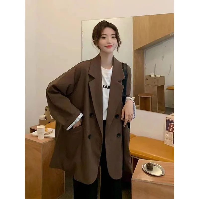 2023Women's Large Blazer Coats Spring Autumn Fashion Korean Version Loose Top Coat Office Work Clothes Grace Fall Jacket for Wom
2023Women's Large Blazer Coats Spring Autumn Fashion Korean Version Loose Top Coat Office Work Clothes Grace Fall Jacket for Wom