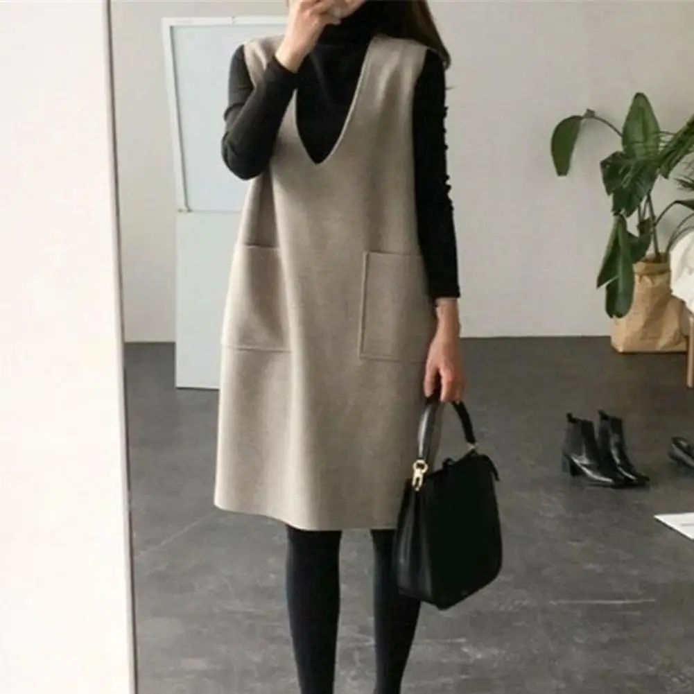Women Vest Dress Solid Color Sleeveless Autumn Winter Elegant Warm Long Waistcoat for Parties Casual Female Pullovers Vest
Women Vest Dress Solid Color Sleeveless Autumn Winter Elegant Warm Long Waistcoat for Parties Casual Female Pullovers Vest
