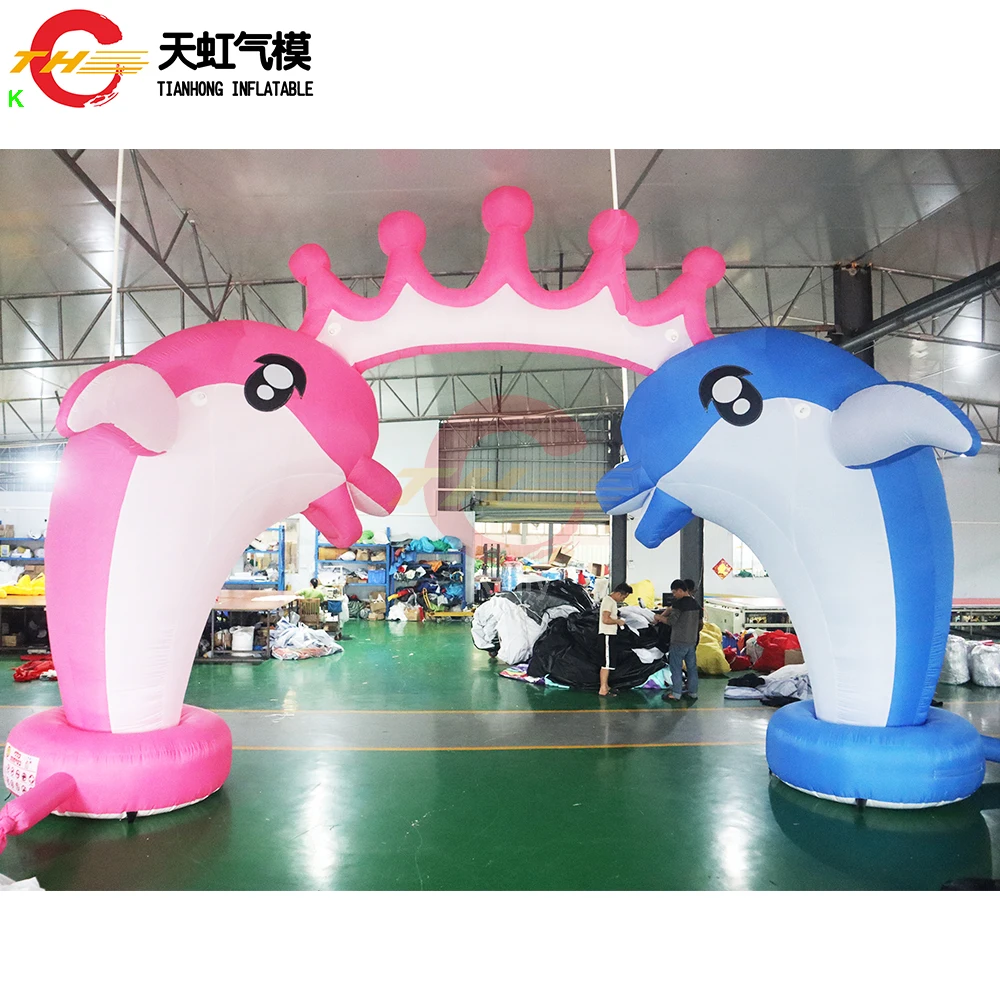 Free Air Ship 10x11m Giant Inflatable Dolphin Arch Sea World Theme Animal Archway Gate Door for Sale
Free Air Ship 10x11m Giant Inflatable Dolphin Arch Sea World Theme Animal Archway Gate Door for Sale