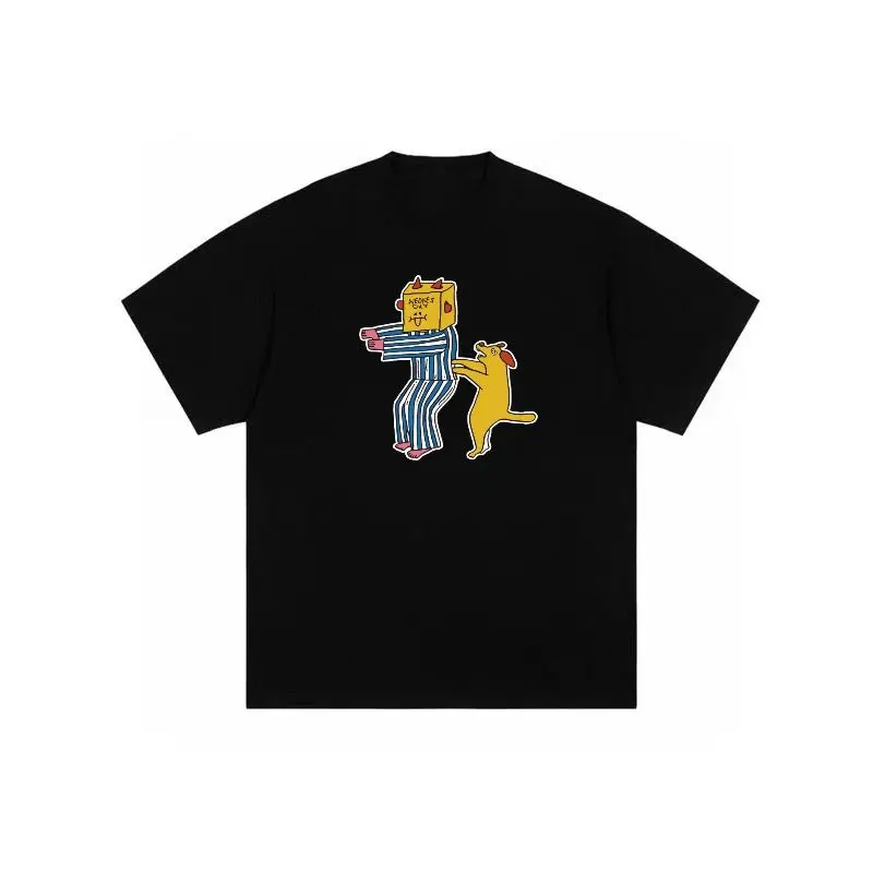 Fashionable Japanese retro street cartoon cute printed T shirt Street women trendy brand personality loose short sleeved T shirt
Fashionable Japanese retro street cartoon cute printed T shirt Street women trendy brand personality loose short sleeved T shirt