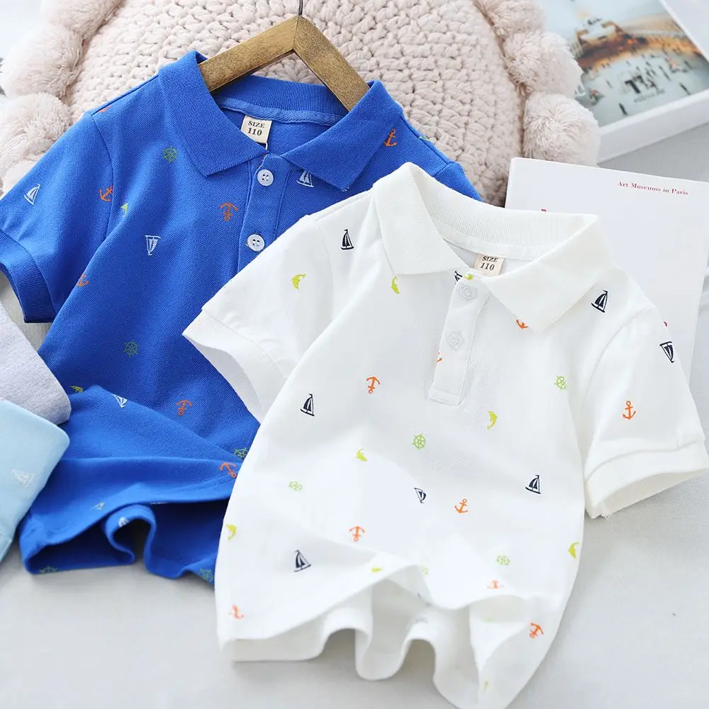 Boys' Short-Sleeved Polo Shirt 2023 Summer New Children's Full Printed Casual Polo Collar T-shirt Thin
Boys' Short-Sleeved Polo Shirt 2023 Summer New Children's Full Printed Casual Polo Collar T-shirt Thin