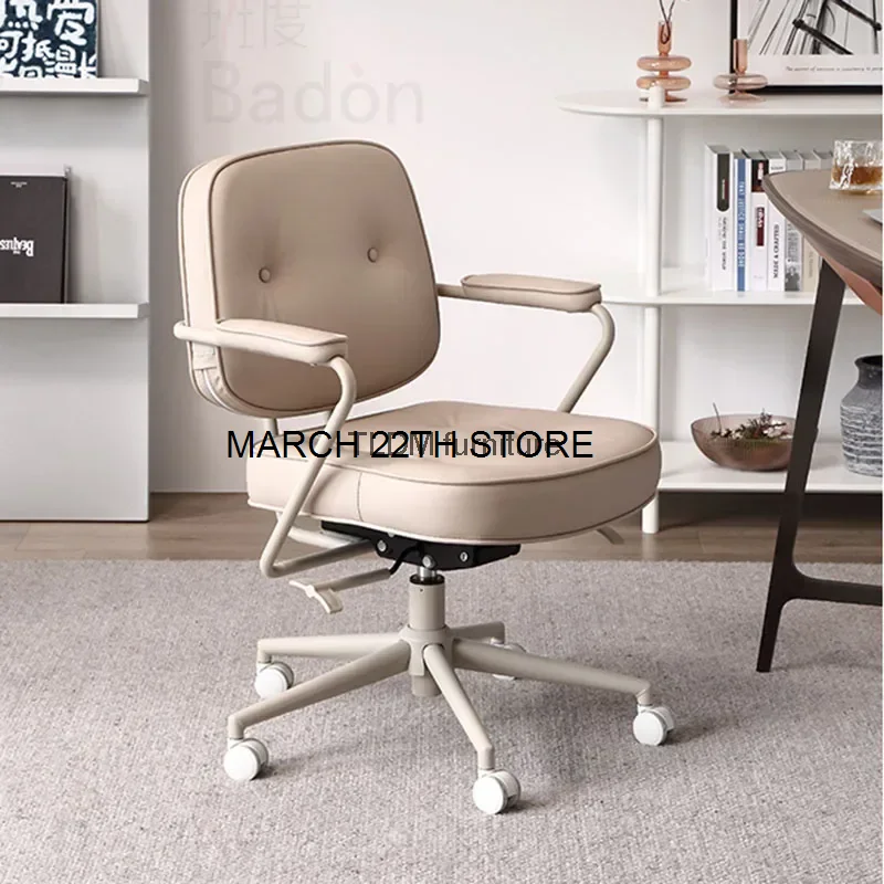 

Back Cushion Office Chair Swivel Wheels Ergonomic Office Chair Comfort Armrests Sillas Para Sala De Estar Home Furniture
