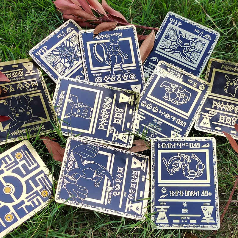 2022 Pokemon Black Metal Iron Cards Eevee Pikachu Mewtwo Squirtle Shiny Letters Pokémon Game Collection Children Toys Gift
2022 Pokemon Black Metal Iron Cards Eevee Pikachu Mewtwo Squirtle Shiny Letters Pokémon Game Collection Children Toys Gift