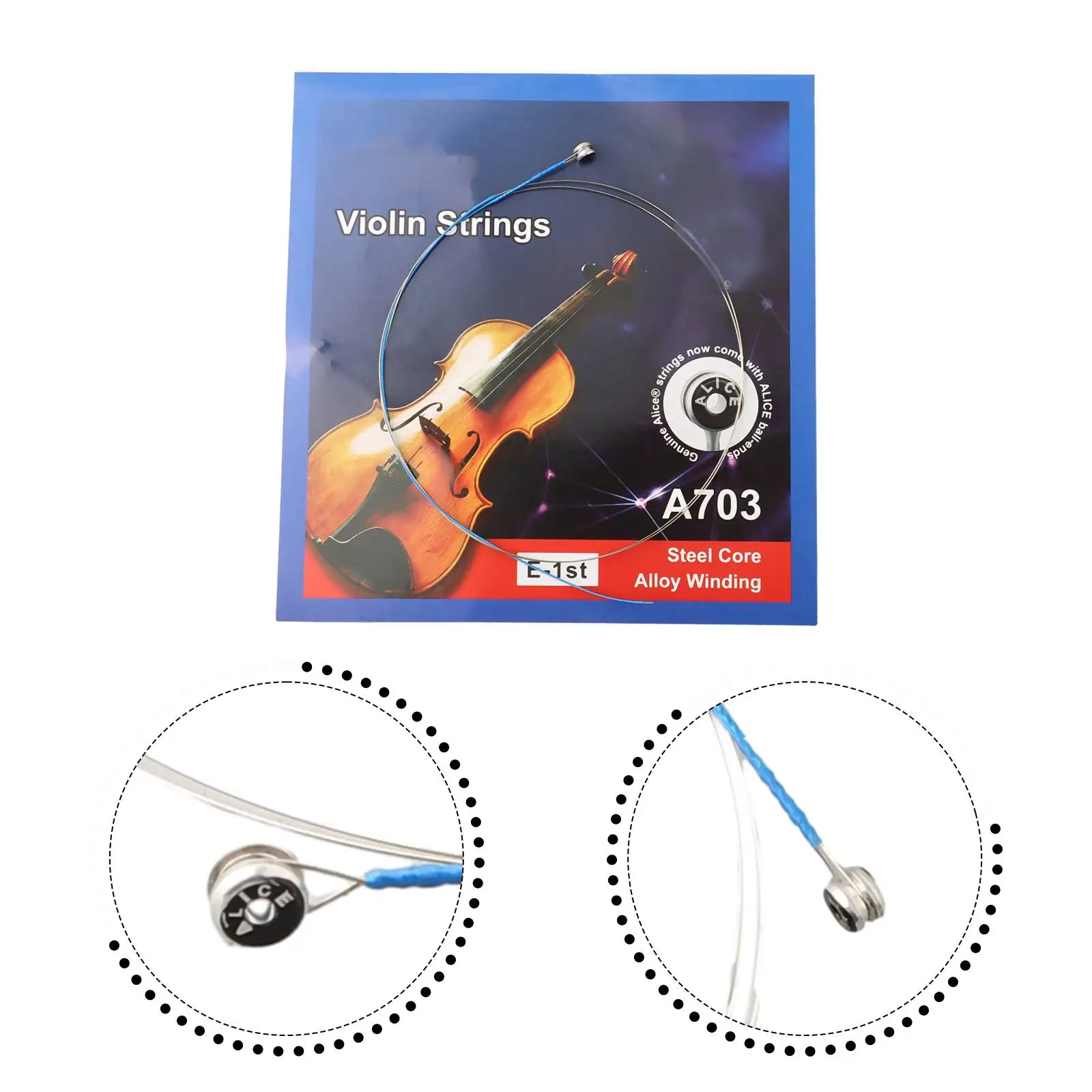 Violin Strings Silver Wound E,A,D,G Single Strings Replacement For Full-Size Violins 1/2,1/4,1/8,3/4,4/4 Steel Alloy Core String
Violin Strings Silver Wound E,A,D,G Single Strings Replacement For Full-Size Violins 1/2,1/4,1/8,3/4,4/4 Steel Alloy Core String