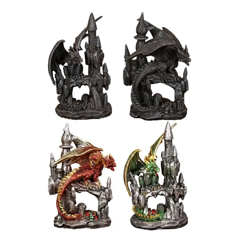 Dragon Statues And Figurines Dragon Castle Sculpture Miniatures Gothic Halloween Dragon Desk Ornaments creative-Home Decorations
Dragon Statues And Figurines Dragon Castle Sculpture Miniatures Gothic Halloween Dragon Desk Ornaments creative-Home Decorations