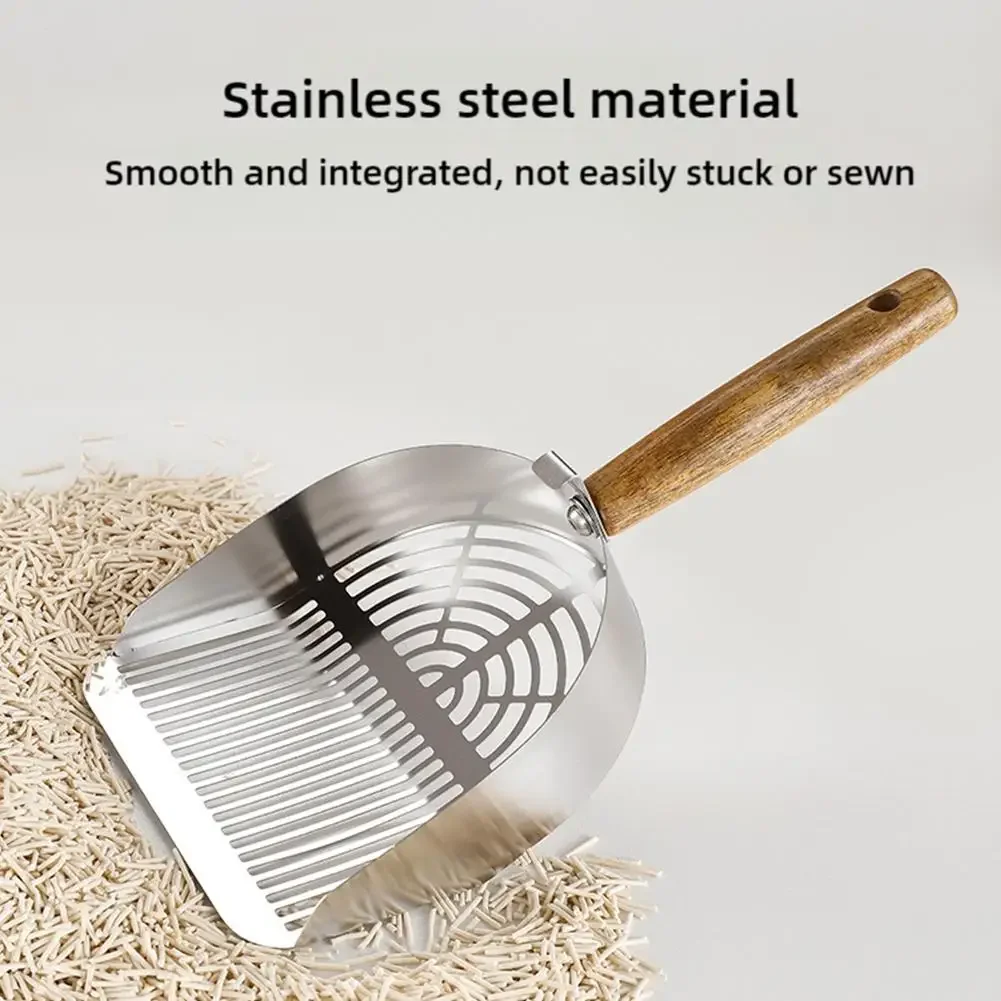 Steel Cat Litter Scoop with Long Handle – Pet Waste Shovel for Tofu Sand Litter Boxes Steel Cat Litter Scoop with Long Handle – Pet Waste Shovel for Tofu Sand Litter Boxes