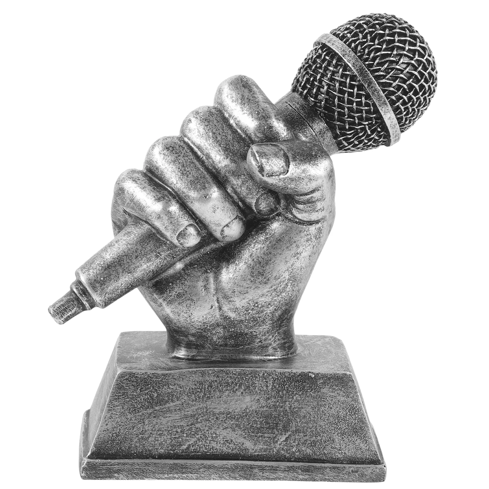 

Microphone Trophies Silver Singer Trophy Appreciation Gift Dance Trophy Mic Trophy Singing Award Trophy Karaoke Competitions