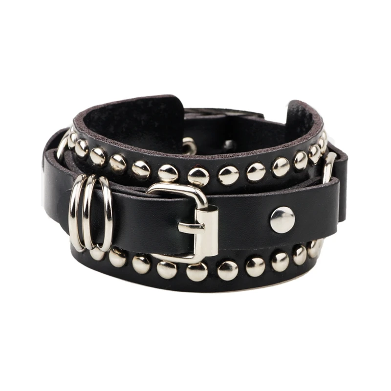 

Leather Studded Punk Bracelet Studded Armband Rivets Bracelet Rivets Cuff Bangle Unisex Metal Studded Wristband