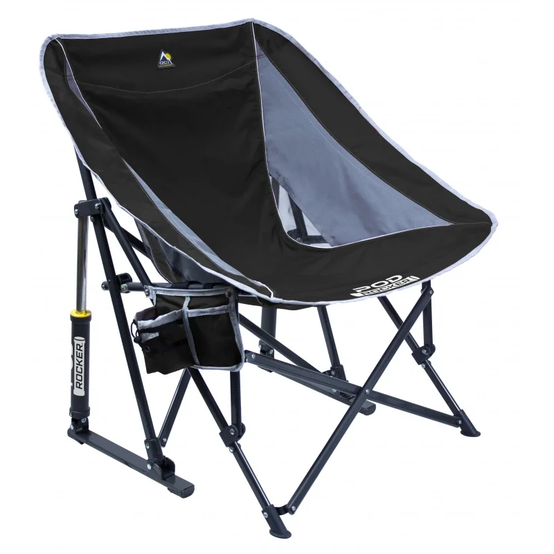 

GCI Outdoor Pod Rocker Foldable Rocking Camp Chair, Black