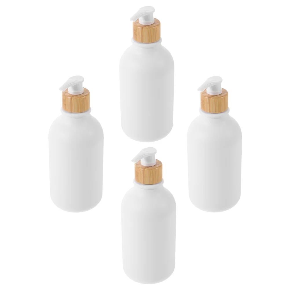 

4 Pcs Shampoo Bottle Refillable Dispenser Pump Bottles Empty Liquid Soap Dispensers Handwashing Fluid