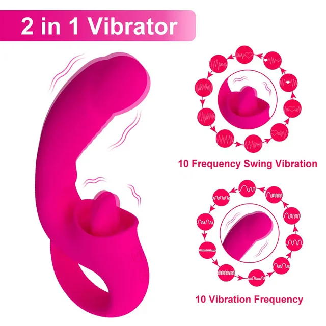 Vibromasseur pour Clitoris, jouet sexuel érotique pour femme, stimulateur de Clitoris, de langue et de vagin 2
