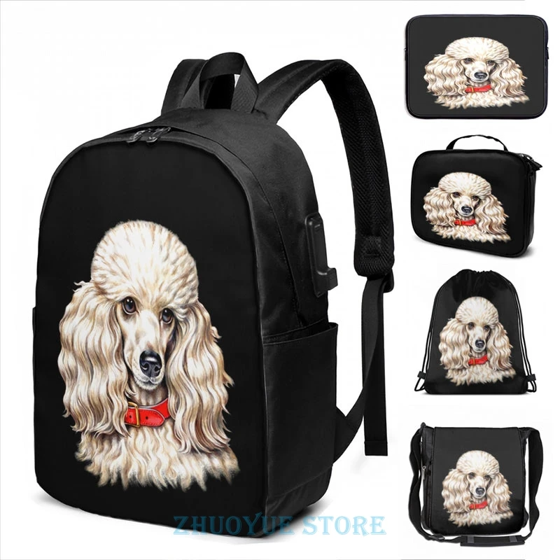 Funny Graphic print Toy Poodle USB Charge Backpack men School bags Women bag Travel laptop bag
Funny Graphic print Toy Poodle USB Charge Backpack men School bags Women bag Travel laptop bag