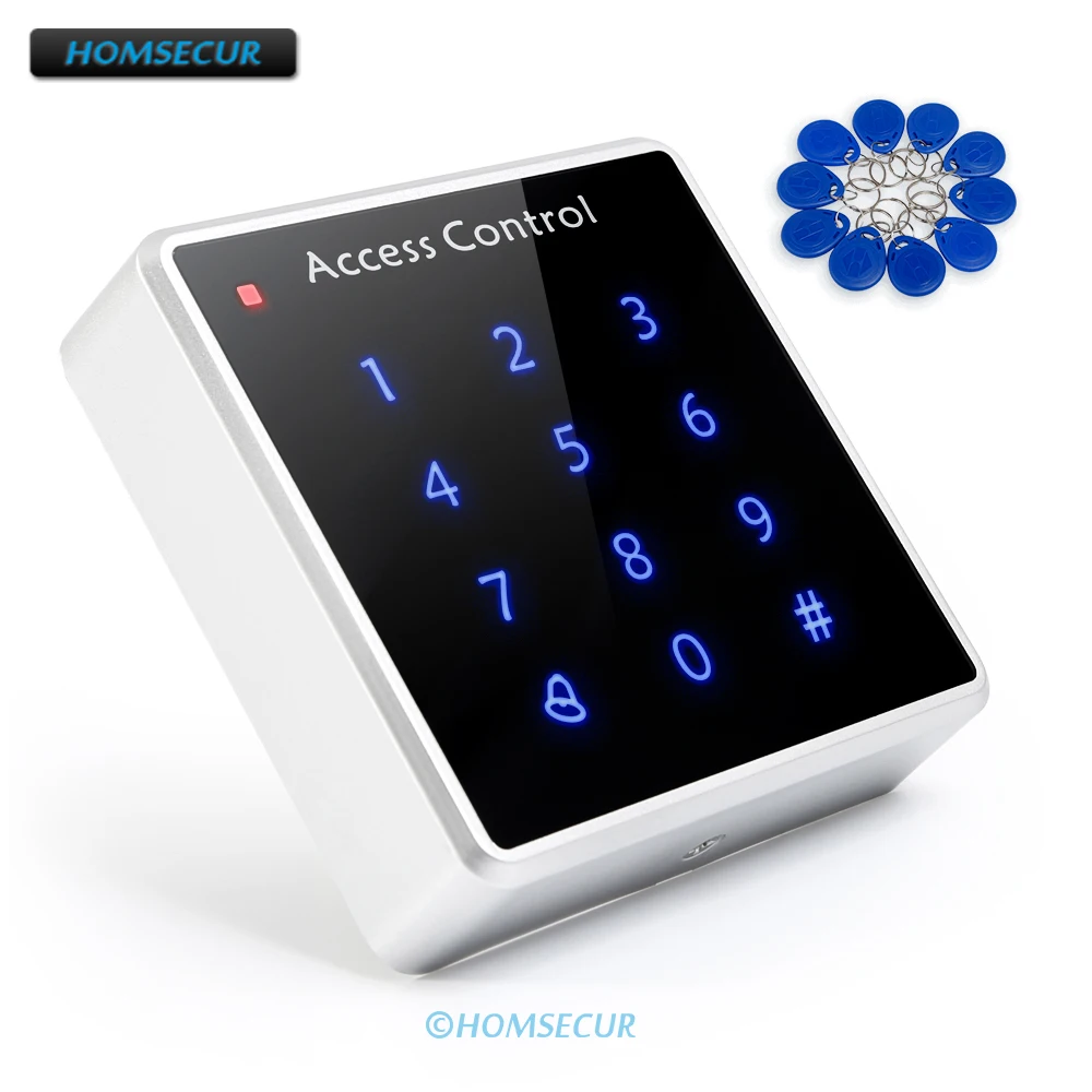 HOMSECUR, 12 В, дверной RFID-считыватель приближения, клавиатура контроля доступа + 10 шт., 125 кГц, бриллианты/брелки
HOMSECUR, 12 В, дверной RFID-считыватель приближения, клавиатура контроля доступа + 10 шт., 125 кГц, бриллианты/брелки