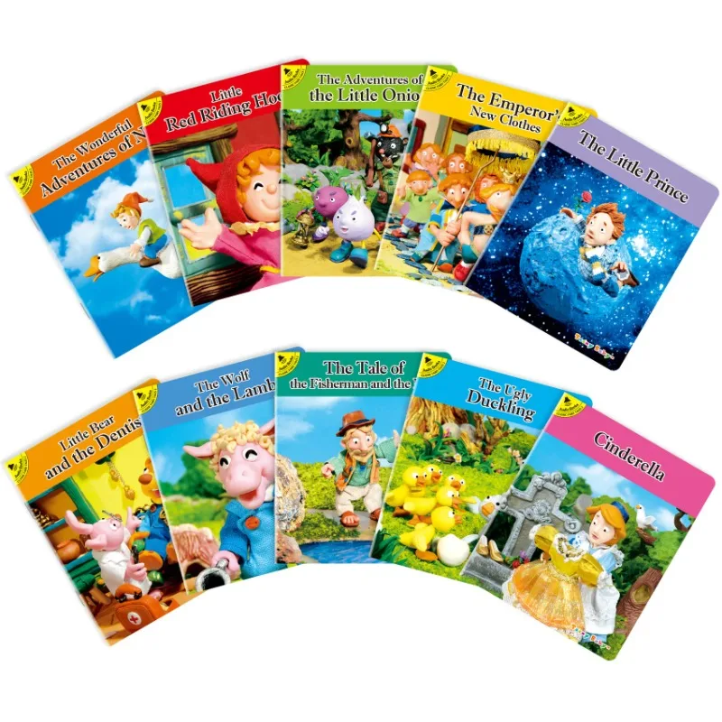 

Книга сказочная для детей 2-6 лет, для обучения детей, 10 набор книг, приложение для чтения на английском языке, издание