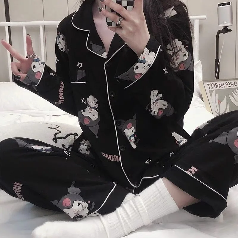 Sanrio Kawaii Kuromi My Melody милая пара пижам весна осень брюки с длинным рукавом пижамные костюмы Милая домашняя одежда для девочек
Sanrio Kawaii Kuromi My Melody милая пара пижам весна осень брюки с длинным рукавом пижамные костюмы Милая домашняя одежда для девочек