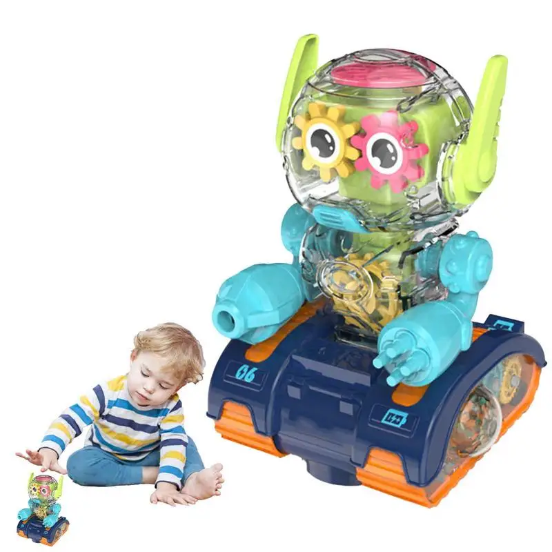 Electric Transparent Gear Train Transparent Robot Toys Kids Toys With Lights And Sounds Battery Powered Action Entertainment
Electric Transparent Gear Train Transparent Robot Toys Kids Toys With Lights And Sounds Battery Powered Action Entertainment