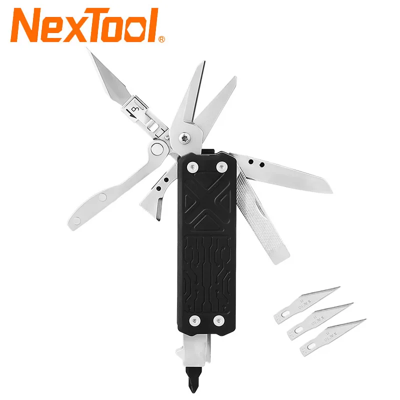 

Новинка 2024, карманный инструмент NexTool E1 10 в 1, многофункциональный инструмент для повседневного использования, сменный нож для резьбы, складные ножницы, скребок, ручные инструменты для использования на открытом воздухе
