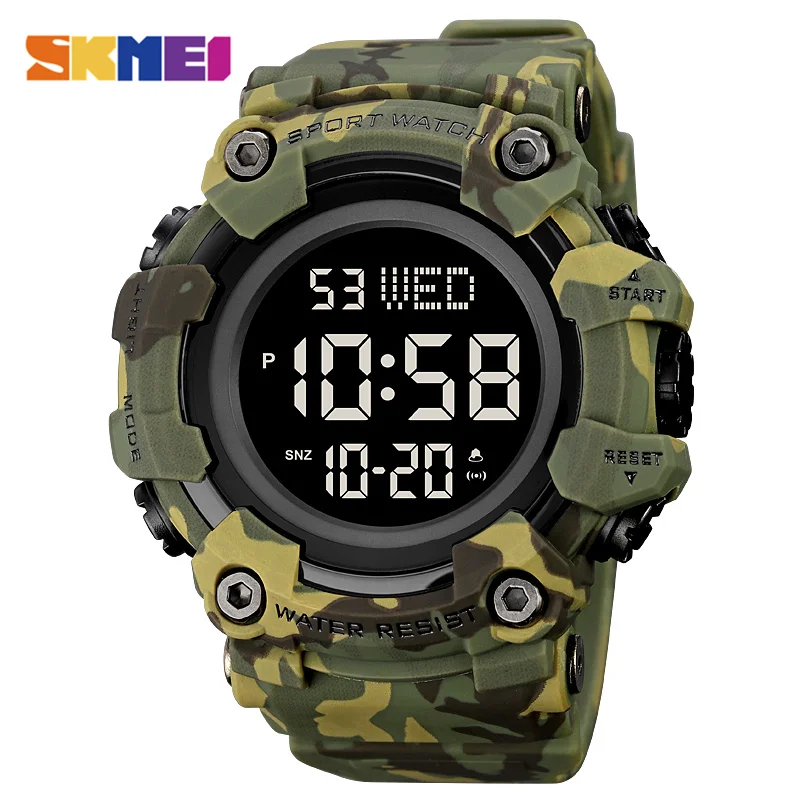 

SKMEI 1968 Fashion Sport Watch For Men Stopwatch LED Digital Watches Military Electronic Wristwatches Waterproof