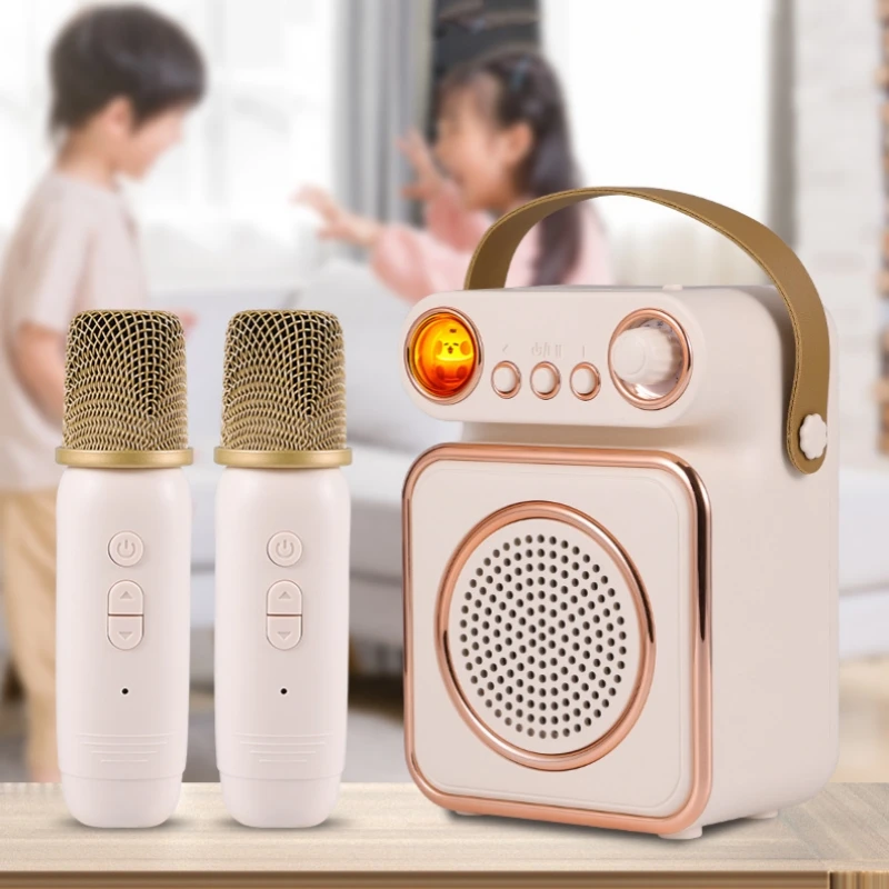 Wireless Bluetooth Speaker Microphone Retro Outdoor Music Center Karaoke Integrated Audio Portable Children's Sound System
Wireless Bluetooth Speaker Microphone Retro Outdoor Music Center Karaoke Integrated Audio Portable Children's Sound System