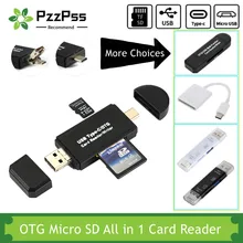 PzzPss OTG Micro SD USB 2.0 Card Reader USB 3.1 Type C Card Reader Suitable For SD Adapter Flash Drive Smart Memory Card Reader
PzzPss OTG Micro SD USB 2.0 Card Reader USB 3.1 Type C Card Reader Suitable For SD Adapter Flash Drive Smart Memory Card Reader
