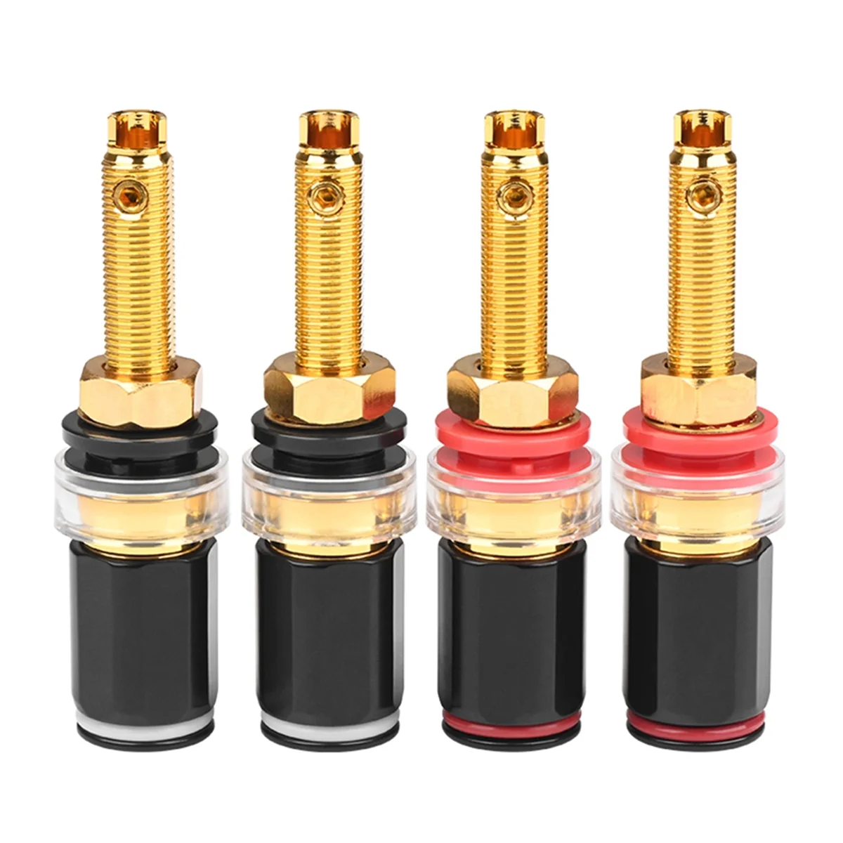4Pcs Hifi Speaker Terminal Binding Post Pure Copper Gold Plated Amplifier Connector for Female Banana Jack Plug
4Pcs Hifi Speaker Terminal Binding Post Pure Copper Gold Plated Amplifier Connector for Female Banana Jack Plug