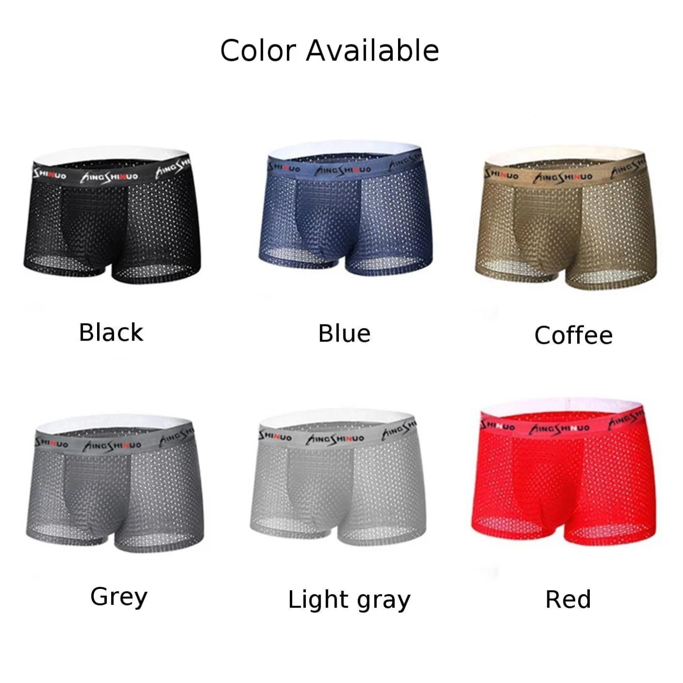 Mesh Boxer Briefs Shorts Bulge Pouch Panties Mens Underwear Hollow Plus Size Graphene Antimicrobial Underpants Male Lingerie
Mesh Boxer Briefs Shorts Bulge Pouch Panties Mens Underwear Hollow Plus Size Graphene Antimicrobial Underpants Male Lingerie