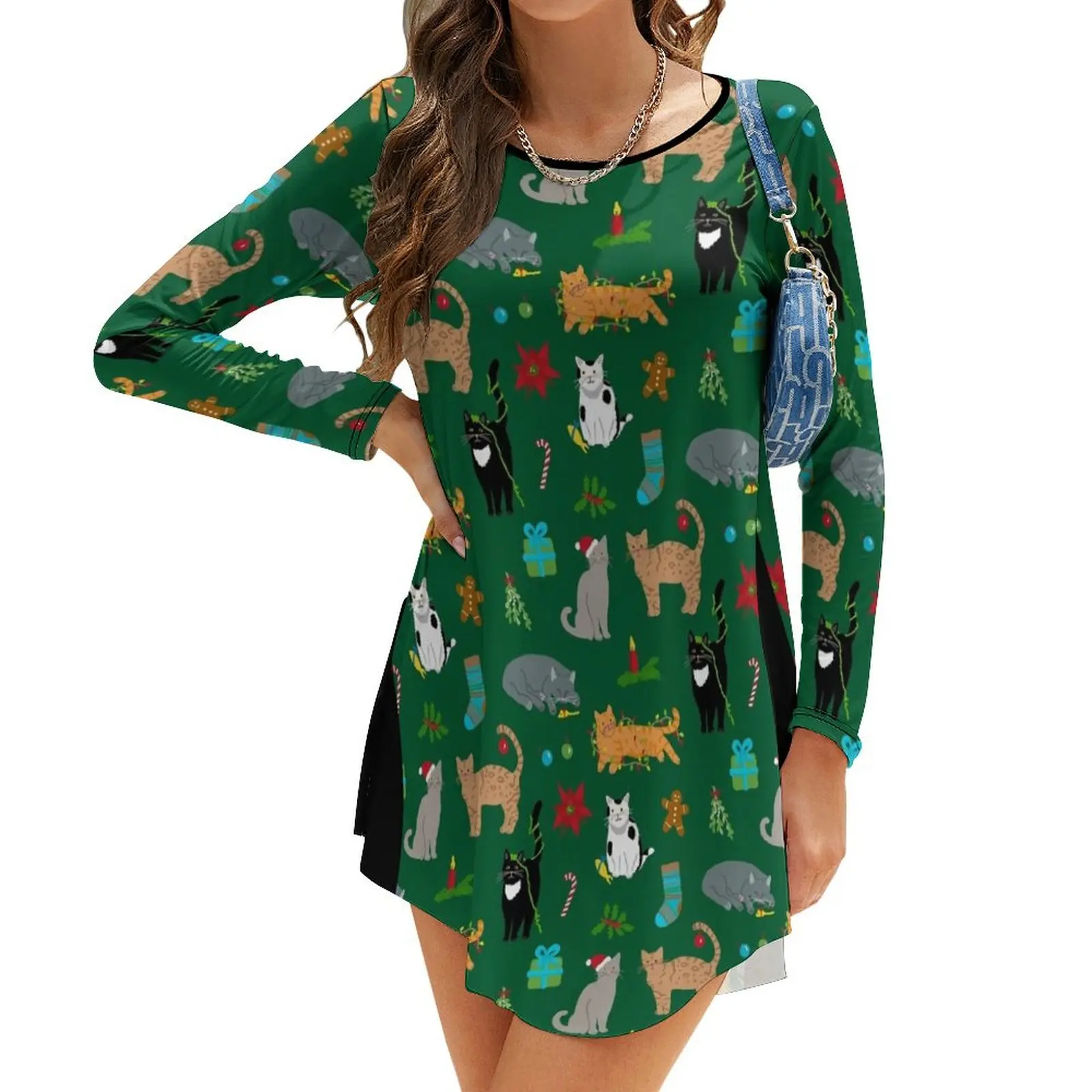 Christmas Cats Long-Sleeve Dress women's clothing korea stylish party dresses woman women dress women's evening dresses
Christmas Cats Long-Sleeve Dress women's clothing korea stylish party dresses woman women dress women's evening dresses