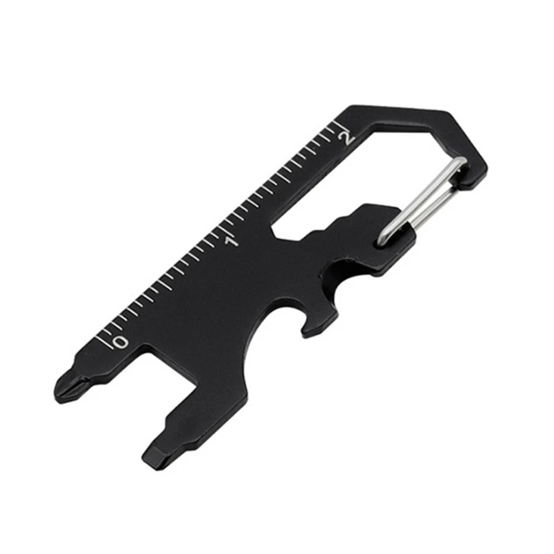 

Multifunctional Pocket Multi Tool Keychain Bottle Opener Hexagon Wrench Measuring Ruler Outdoor Survival Gear Gadget