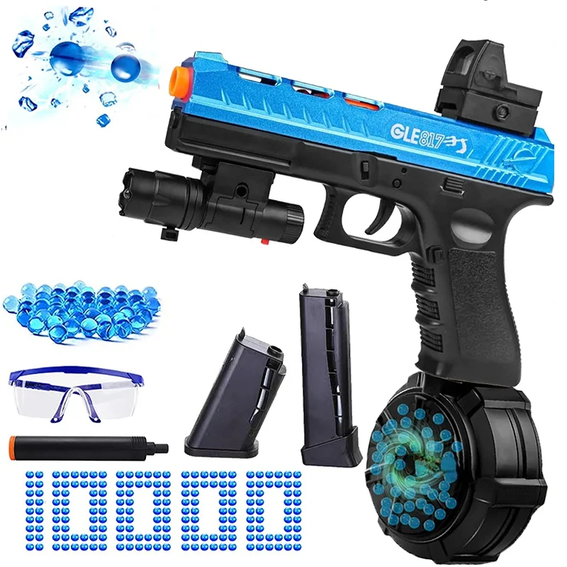 New 2 IN 1 Electric Glock Splatter Ball Toy Gun Outdoor Game Weapon Pistola Water Beads Pistol For Adults Kids 6-14y
New 2 IN 1 Electric Glock Splatter Ball Toy Gun Outdoor Game Weapon Pistola Water Beads Pistol For Adults Kids 6-14y