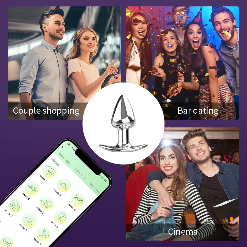 APP Remote Sexy Metal Anal Plug Anal Dilator for Adult Men and Women Fun Flirting Masturbation Masturbation Adult Toys For Gay APP Remote Sexy Metal Anal Plug Anal Dilator for Adult Men and Women Fun Flirting Masturbation Masturbation Adult Toys For Gay