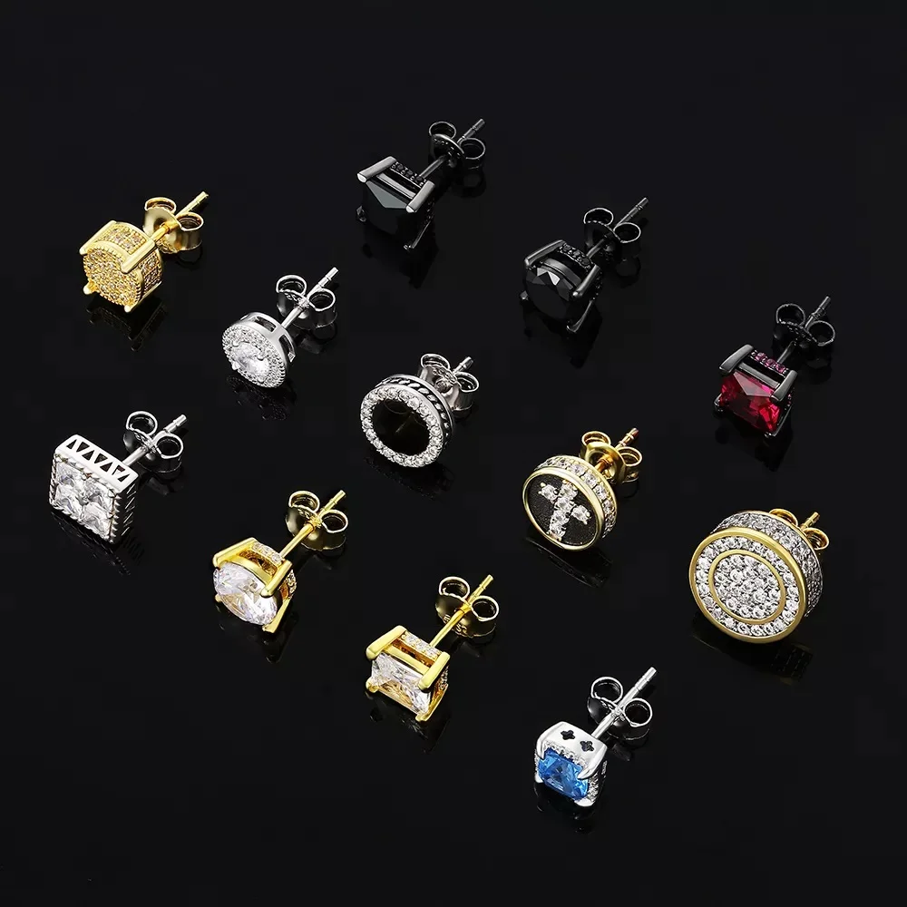 JEWE Diamond Earrings for Men S925 Sterling Silver Stud Earrings Gold Plated With 5A CZ Stones Iced Out Hypoallergenic Earrings
JEWE Diamond Earrings for Men S925 Sterling Silver Stud Earrings Gold Plated With 5A CZ Stones Iced Out Hypoallergenic Earrings
