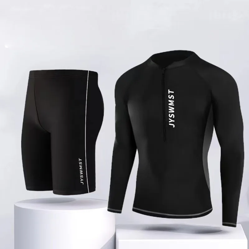 Men's Swimsuit Full-body Long-sleeved Sun Protection Five-minute Swimming Shorts Swimsuit Quick Dry Style Men's Swimsuit Set
Men's Swimsuit Full-body Long-sleeved Sun Protection Five-minute Swimming Shorts Swimsuit Quick Dry Style Men's Swimsuit Set
