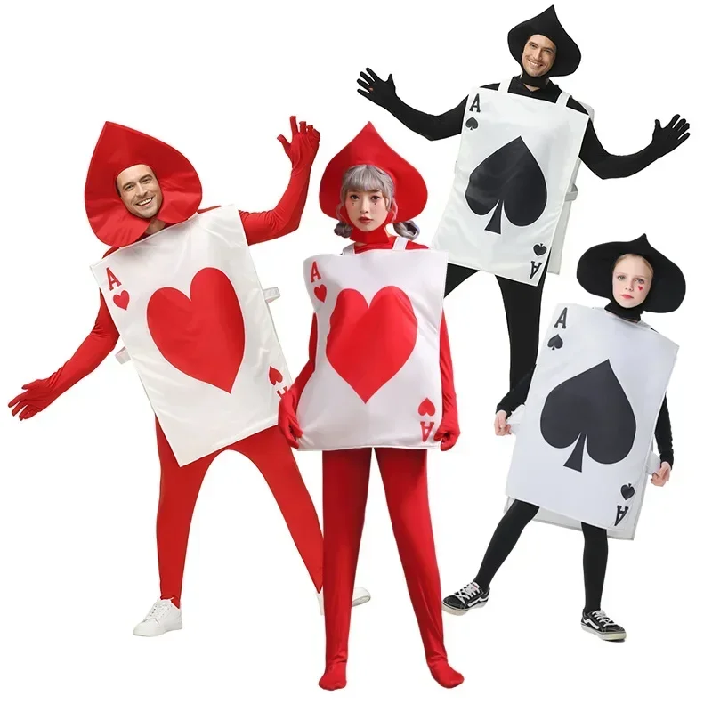 Unisex Parent-Child Ace of Spades Hearts Poker Playing Card Costume Tunic Hat Suit Kids Child Adult for Halloween Cosplay
Unisex Parent-Child Ace of Spades Hearts Poker Playing Card Costume Tunic Hat Suit Kids Child Adult for Halloween Cosplay