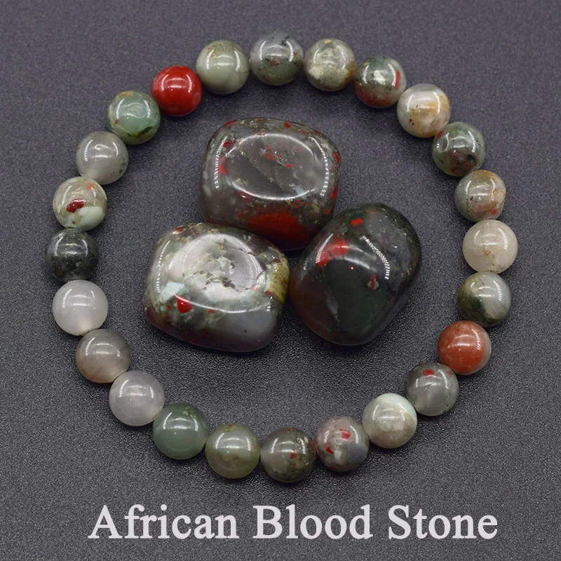 Natural Stone Bead Bracelets African Blood Stone