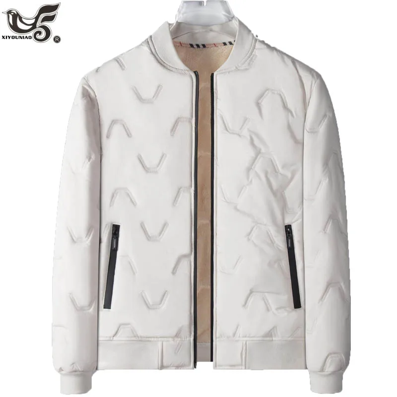 

Мужская уличная куртка с воротником-стойкой, осенне-зимняя теплая куртка с бархатной подкладкой, мужское деловое пальто для отдыха, молодежная одежда