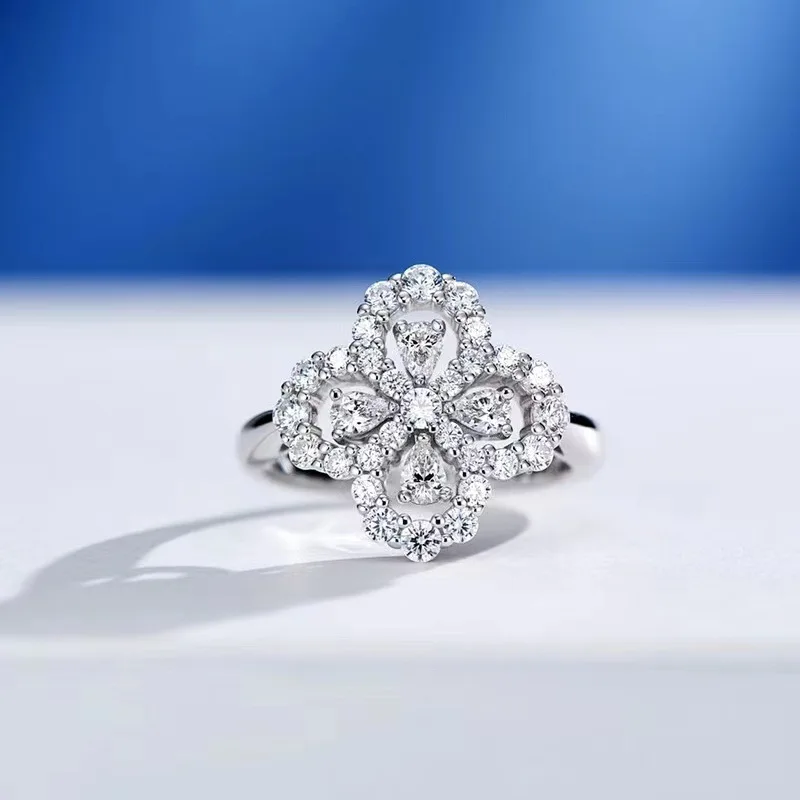 Женское серебряное кольцо S925 пробы, модные ювелирные изделия, кольцо в виде четырехлистного цветка с цирконием, скидка 8A, фотоподарок
Женское серебряное кольцо S925 пробы, модные ювелирные изделия, кольцо в виде четырехлистного цветка с цирконием, скидка 8A, фотоподарок