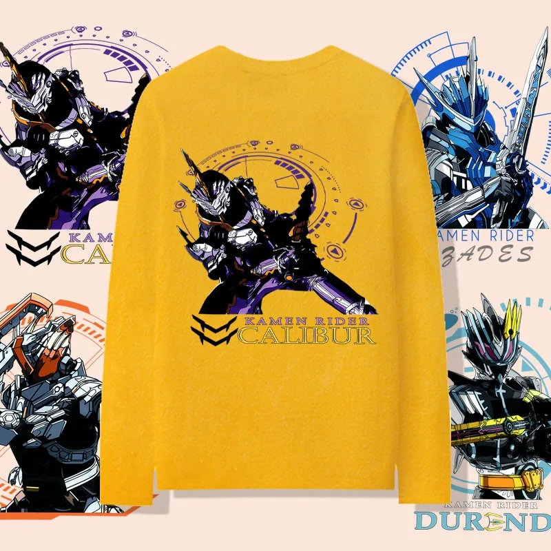 

Kamen Rider Holy Blade Long Sleeve T-shirt For Boys Big Boys Fall Anime Co-titled Saber Clothes For Boys Pure Cotton Base Shirt