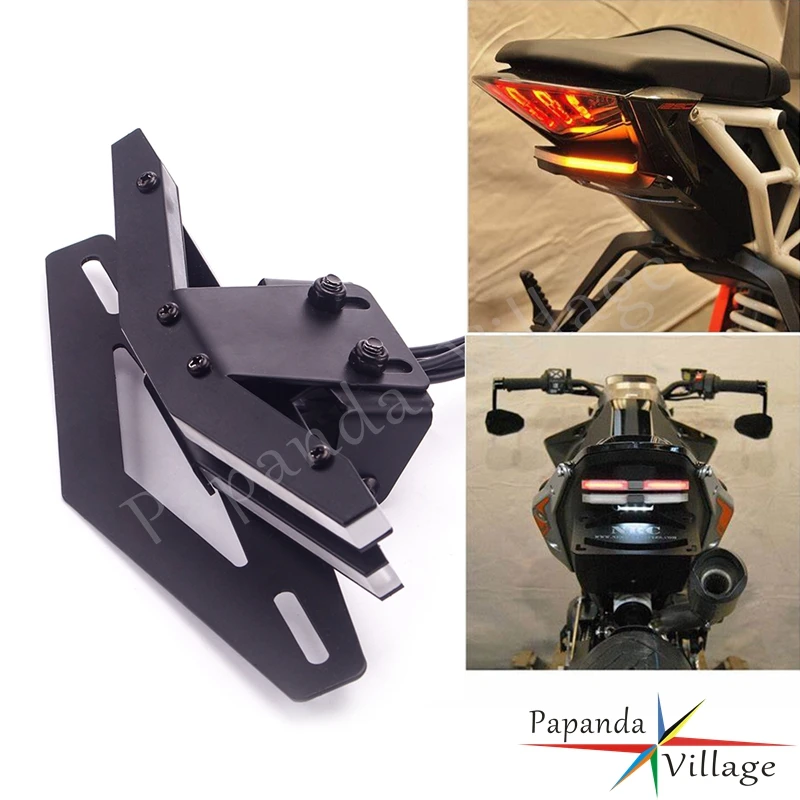 

For KTM Duke 790 2017-2020 Motorcycle Rear Tail Tidy LED Bracket Holder W/ License Plate Holder Fender Eliminator kit Light